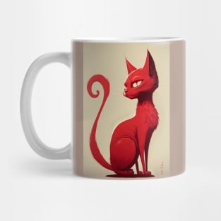 Cat Red Suited Mug